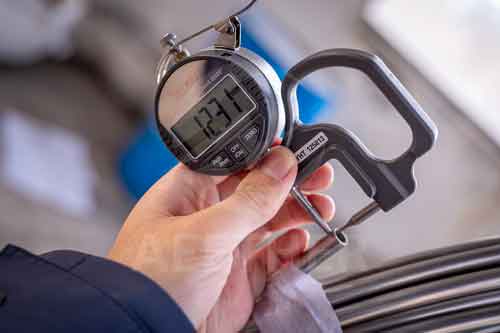 Hastelloy G-30 coil tube wall thickness inspection